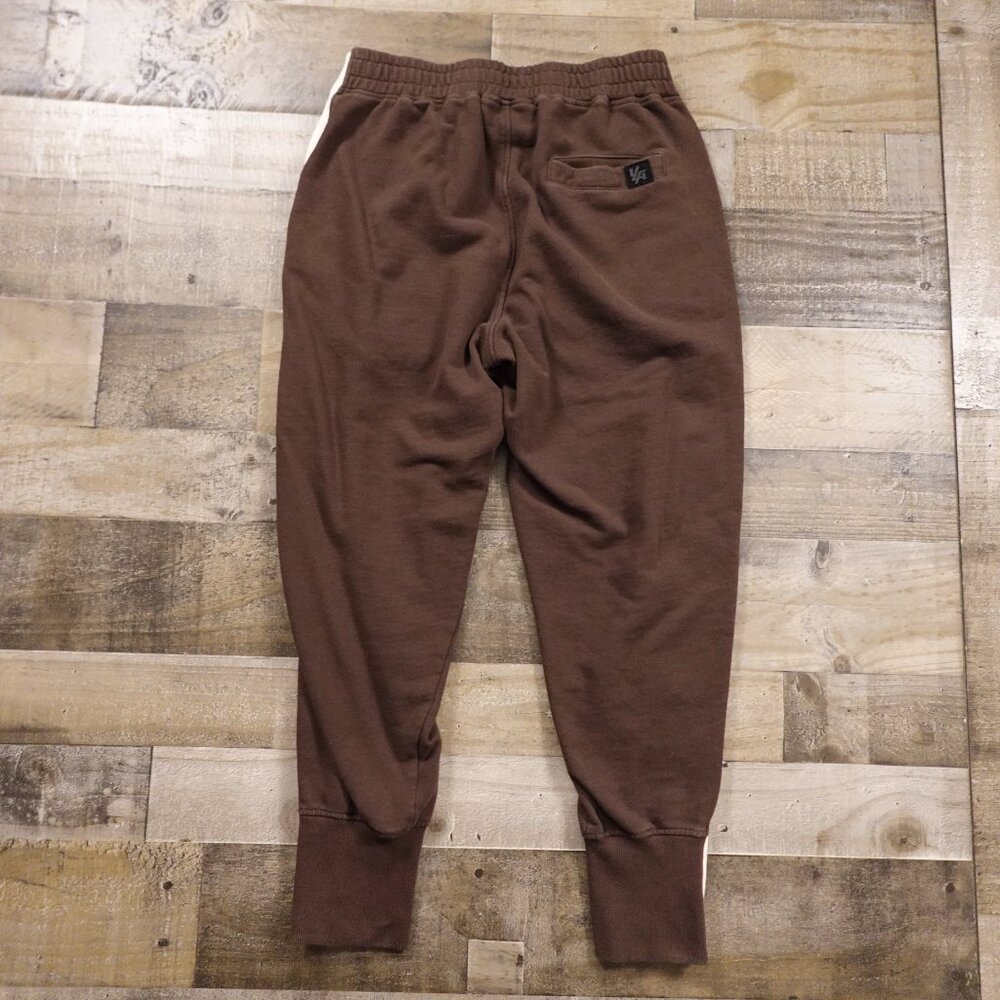 YoungLA 90s Tear Away Joggers Men’s XL Brown Cream Snap Track Pants 28” Inseam - Picture 10 of 12